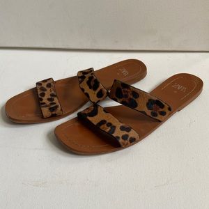 Leather Leopard Sandals